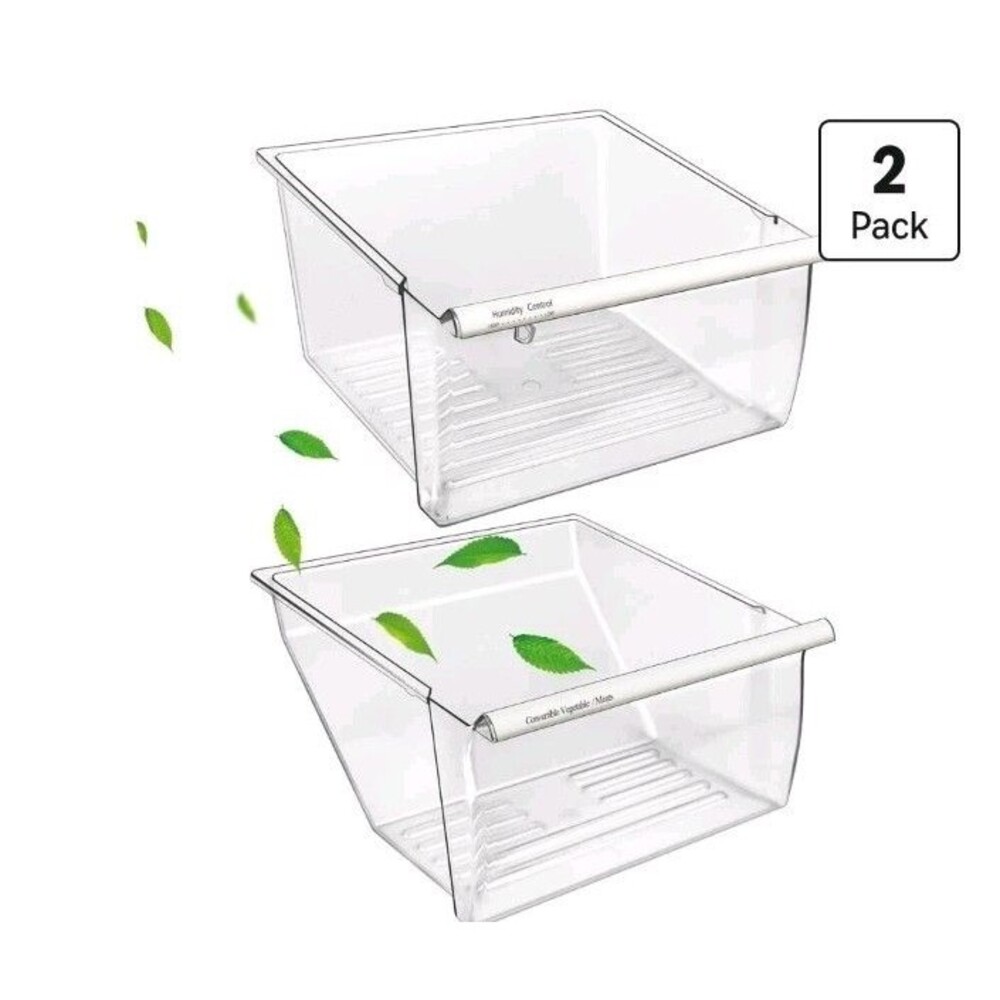 Upgraded 2188656 Upper Humidity Control & 2188664 Lower Crisper Drawers for Whir